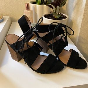 Black Heeled Sandals